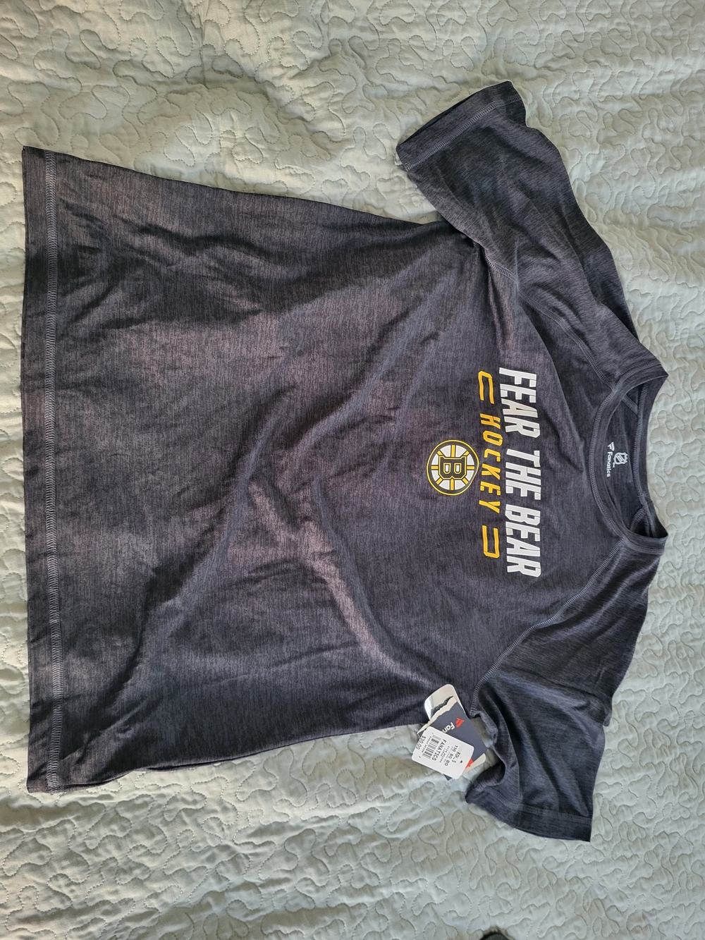 Fanatics Navy Heather Bruins Tee with Tag